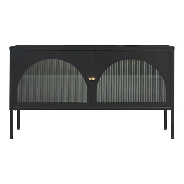 Tv-bänk Karlskrona 115x35x64 cm stål [en.casa]