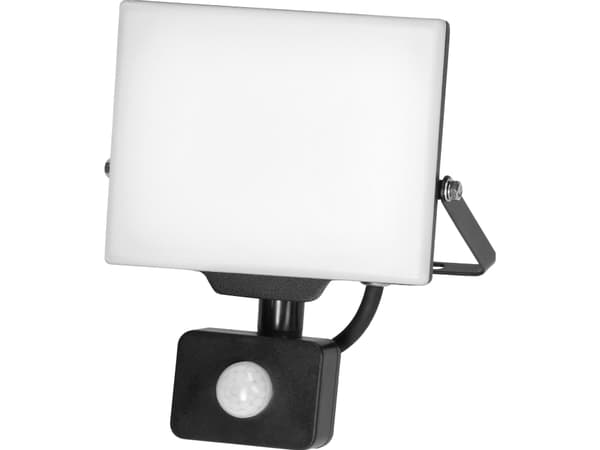 Orno PORTO S LED-strålkastare 30W med PIR, 2400lm, IP44, 4000K, aluminium + polykarbonat