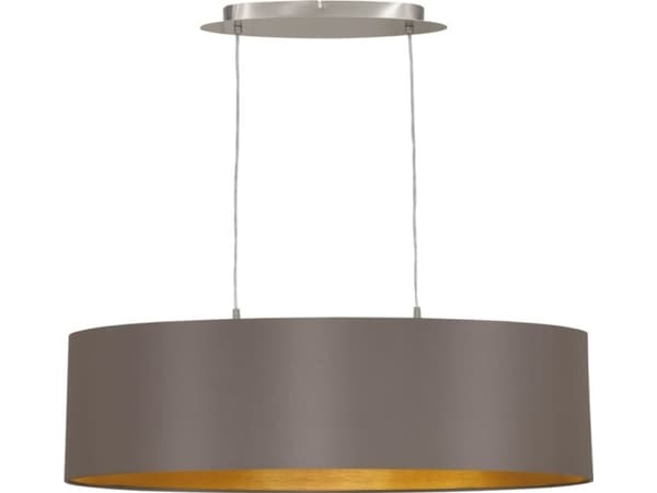 EGLO Maserlo, Flexibelt fäste, Cappuccino, Guld, Nickel, Brun, Guld, Tyg, Stål, Tyg, inomhus Cappuccino, Guld, Nickel