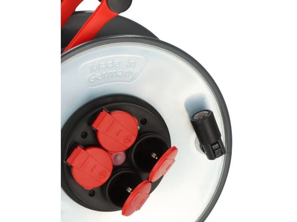 Brennenstuhl 9191400110, Svart, Röd, Plast, 4 AC-utgångar, Typ E/F, Rak, 40 m