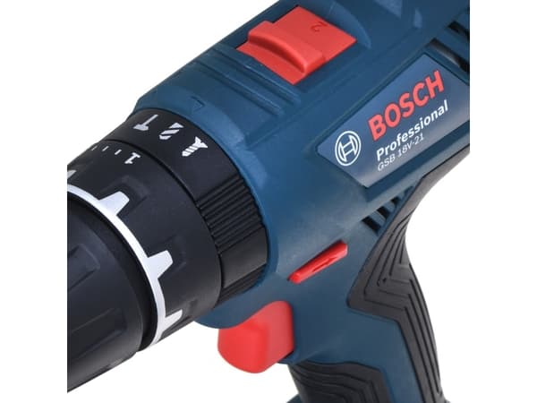 Bosch GSB 18V-21 Professional - Hammerbor/driver - trådløs - 2 hastigheter - nøkkelfri borhylse 13 mm - 55 N·m - 2 batterier, inkludert lader - 18 V