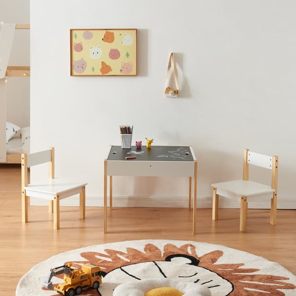 Möbelset Smedjebacken bord och 2 stolar [en.casa]