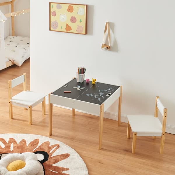Möbelset Smedjebacken bord och 2 stolar [en.casa]