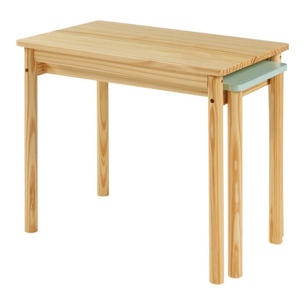 Utdragbart skrivbord Skellefteå för barn 98x38x51,5 cm mintfärg furu [en.casa]