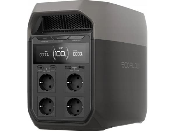 EcoFlow DELTA 3, Litiumjärnfosfat (LiFePo4), AC, Cigarr tändare, Solar, 1024 wh, 1800 W, 1500 W, 3600 W