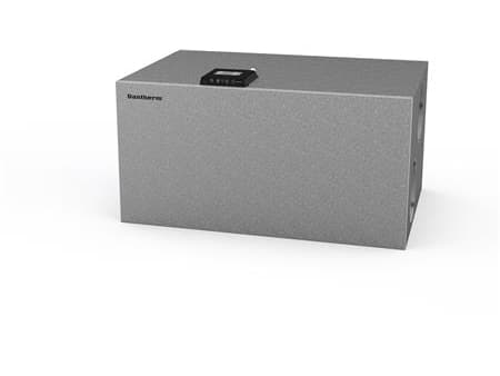 Ventilationssystem Dantherm HCH 8 MKII, takmodell med inbyggd panel för App-styrning. Luftflöde 350 m³/h vid 120 Pa och SEL 1000 J/m³.