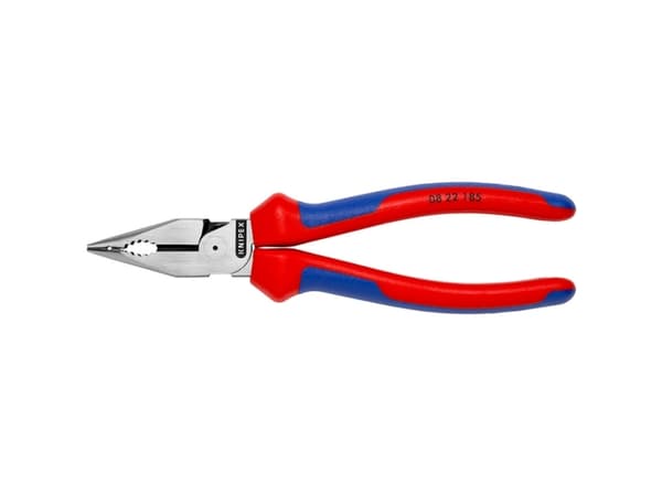 Knipex 08 22 185, Nåltänger, 1,3 cm, 61 HRC, Blå, Röd, 55 mm, 185 mm