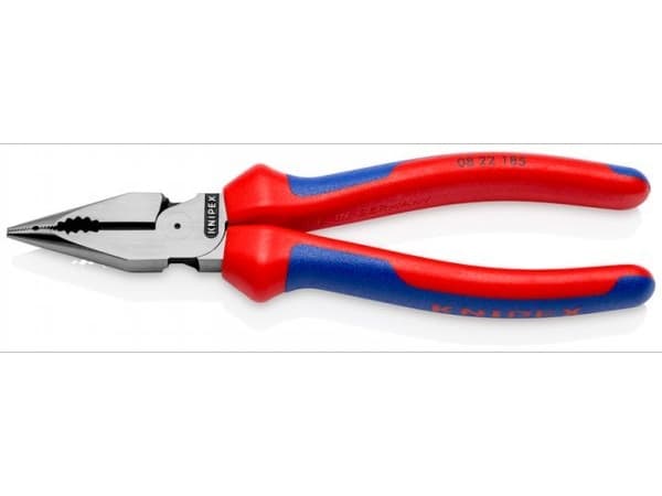 Knipex 08 22 185, Nåltänger, 1,3 cm, 61 HRC, Blå, Röd, 55 mm, 185 mm