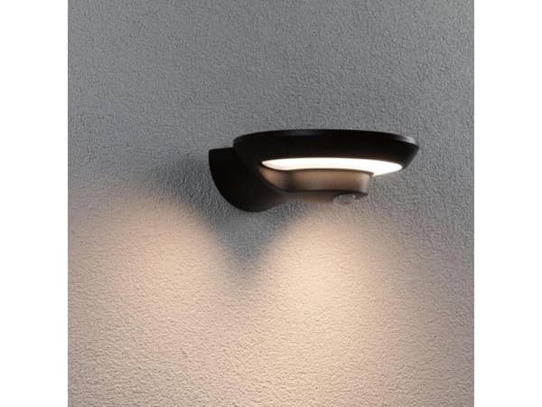Paulmann Bordola, Väggbelysning för utomhusbruk, Antracit, Gjuten aluminium, IP44, Entré, III