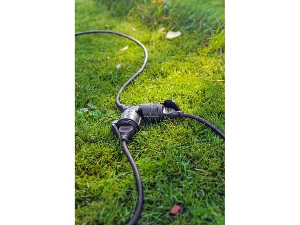 Goobay 65435, 10 m, Outdoor, Type F, Type EF (CEE 7/7), IP44, Polyvinyl chloride (PVC)