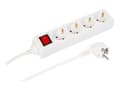 Pikkukuva 1 / 4: Microconnect MC-GRU0043WS, 3 m, Indoor, Type F, Type F, Angled, White