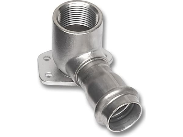 Enkelveggsalbue SANHA-NIROSAN-Stahl noble d15-1/2GWSANHA