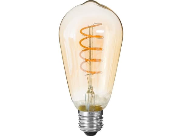 Atmosphera Amber Dekorativ LED-pære i ravfarge, energisparende, ST64 4W