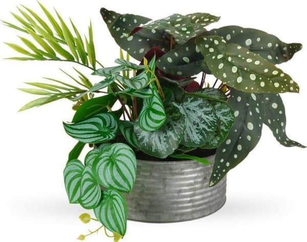 Vilde Kunstig plante i potte, komposisjon 28 cm