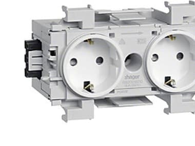 Hager GS20019016, 2P, Valkoinen, Polyamidi, IP20, 250 V, 16 A