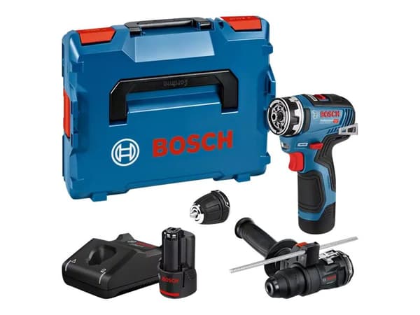 Bosch GSR 12V-35 FC Professional - Drill/driver - trådløs - 2 hastigheter - nøkkelfri borhylse 10 mm - 35 N·m - 2 batterier - 12 V