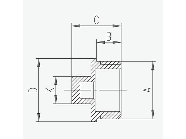 Ferro Korek mosiężny 6/4" żółty (KOR7Z)