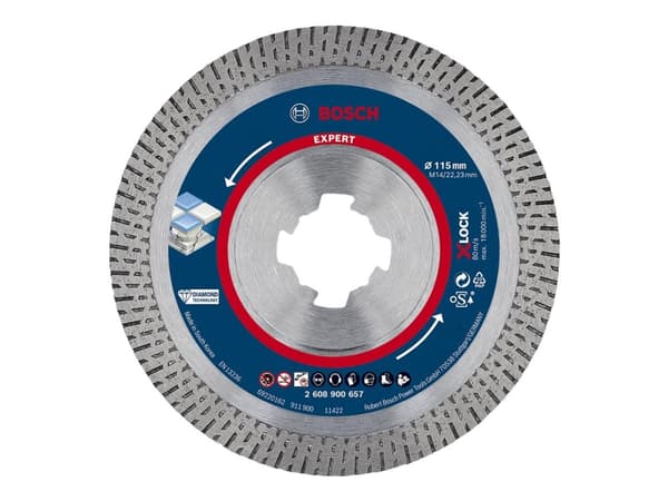 Bosch Expert HardCeramic X-LOCK, Laatta, 11,5 cm, 2,22 cm, 1,4 mm, Bosch, 1 kpl