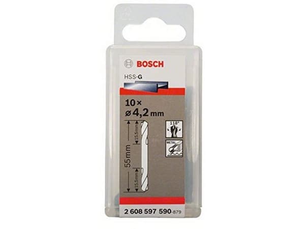 Bosch ?2608597590, Drill, Herdet stål, B0012ROK1A, 10 stykker
