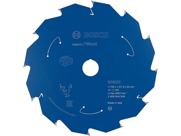 Bosch RUND SAW EXP ACCU WOOD 165X20X1,5MM 12T