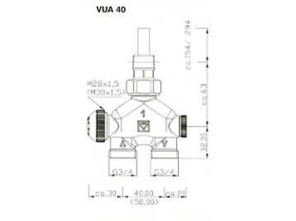Herz nelitieventtiili suora VUA 40 1/2" - 1 7783 41
