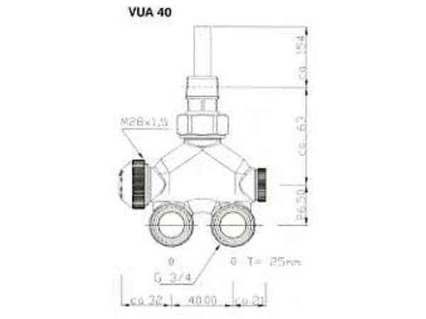 Herz nelitieventtiili suora VUA 40 1/2" - 1 7783 41