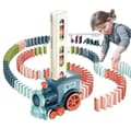 Miniatyrbillede 1 af 6: Interaktivt tog, Domino-tog til børn - Blå