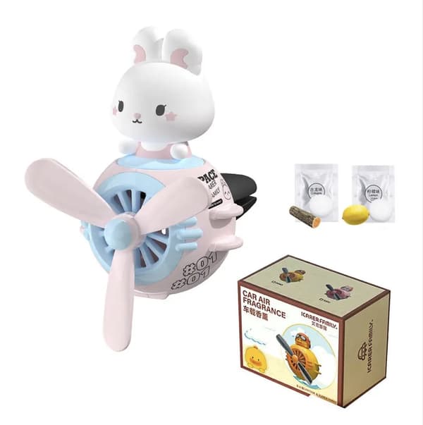 Duftende dekoration til en bil / luftventil - Bunny on a Fly