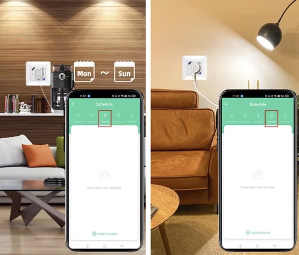 Vægstik Kontakt USB USB-C 16A WiFi Tuya