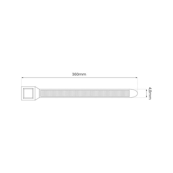 Buntband 4,8x360mm Svart - 100st