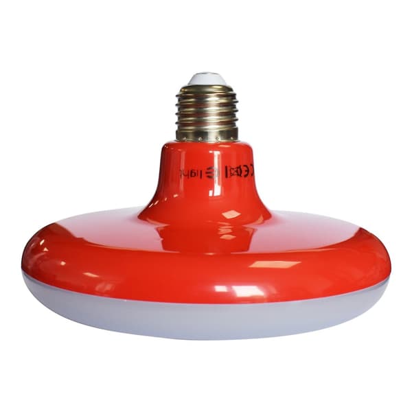 UFO Pære 15W LED RØD + FLETT KABEL