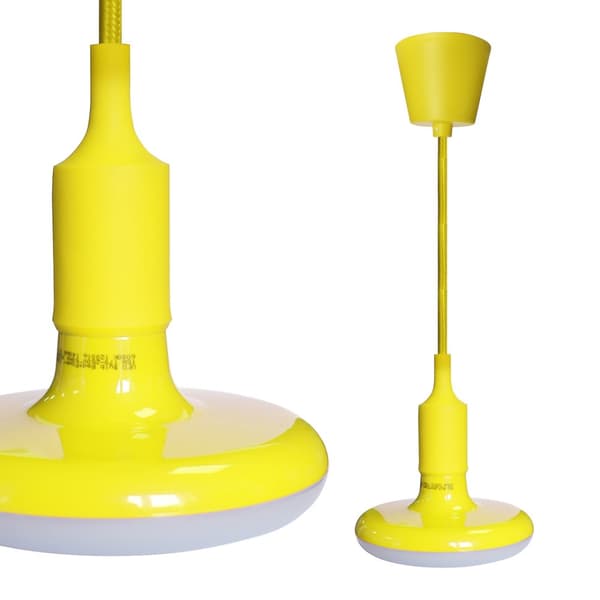 UFO Pære 15W LED GUL + FLETT KABEL