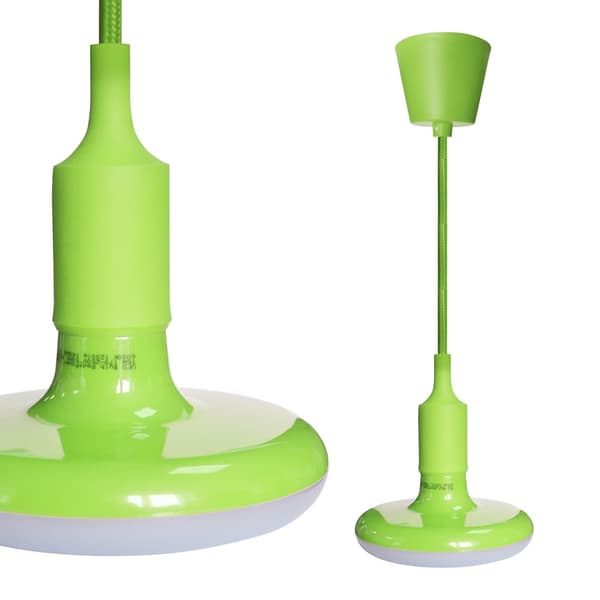 UFO Pære 15W LED GRØN + FLETT KABEL