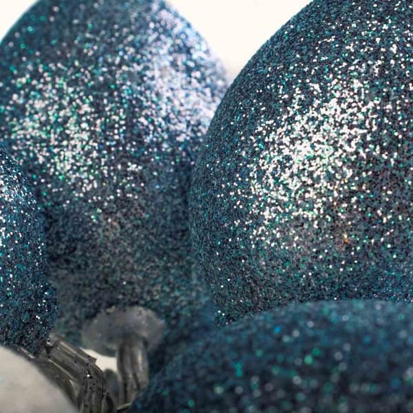 STORA PÅSKÄGG LED MED GLITTER VIT-GRÅT