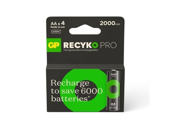 GP Batteries ReCyko Pro B26204 industrial rechargeable battery Nickel-Metal Hydride (NiMH) 2000 mAh 1.2 V