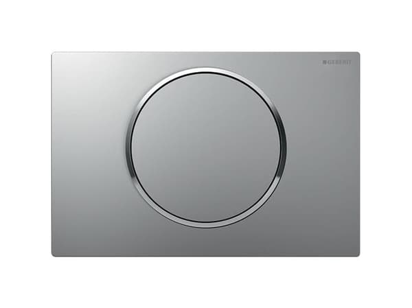 Geberit Sigma 10 betjeningsplade i enkeltskyl, krom/matforkromet