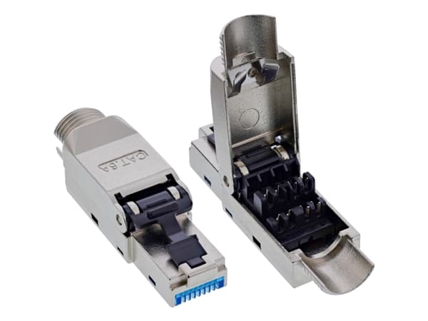 InLine 76204D, RJ-45 / LSA, Zink, Hane/Hona, Rak, Metall, Plast, Zink, Cat6a