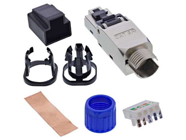 InLine 76204D, RJ-45 / LSA, Zink, Hane/Hona, Rak, Metall, Plast, Zink, Cat6a
