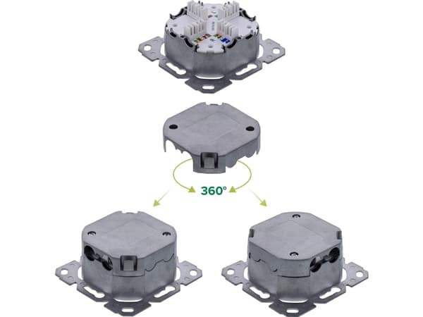 InLine 76842A, 2 x RJ-45, 6a, Vit, -10 - 60 ° C, -40 - 70 ° C, Polypåse