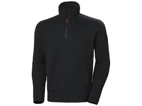Fleece Kensington 72251 halv lyn sort XL