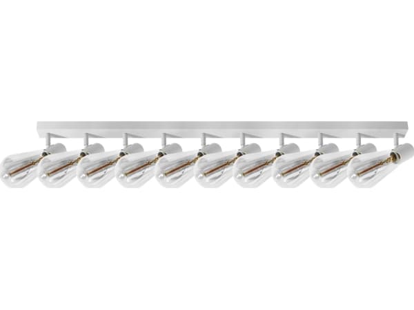 Hengelampe Orno RIO SP 10, vegg- og taklampe, E27 maks. 10x60W, IP20, hvit