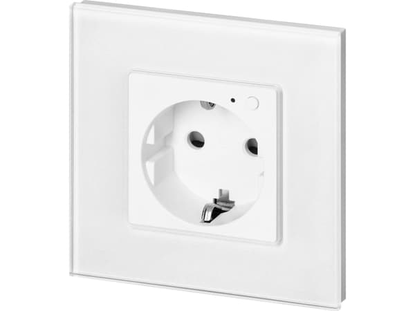 Orno Tuya Smart Wi-Fi enkeluttag, Schuko, vit