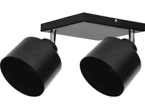 Hengelampe Orno Vegg- og taklampe LISA, effekt maks. 2x60W, E27, sort, firkantet sokkel