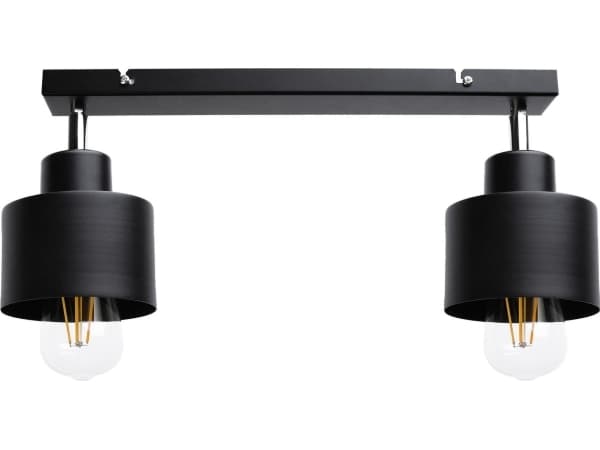 Pendlad armatur Orno Vägg- och takarmatur LISA, max. effekt 2x60W, E27, svart, ljuslist