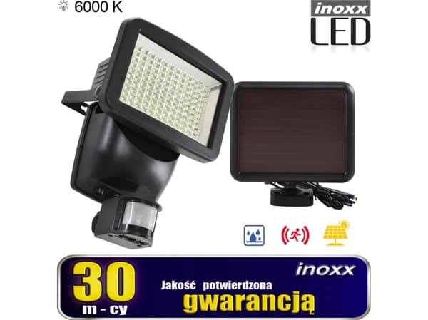 Nvox strålkastare sol-led strålkastare 120 smd-dioder med rörelse- och skymningssensor