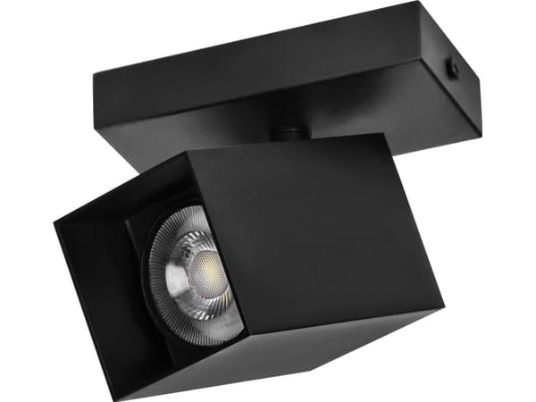 Hengelampe Orno KUBAR SP 1, vegg- og taklampe, GU10, IP20, sort