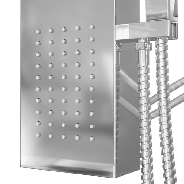 Duschpanelsystem rostfritt stål fyrkantig
