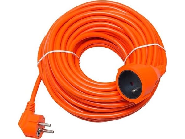 Puhalluskaapeli 98-761# Jatkojohto pr-160 1-pistorasia maadoitettu 50m oranssi 3x1.5mm