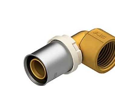 Futura vink. 20-3/4 - Press vinkel med muffe - Eco Brass