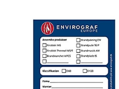 Envirograf brandmærkat 50 stk. - Rulle med etiketter til identifikation af brandsikrinng